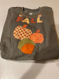 Fall Pumpkins and Acorns - Gray
