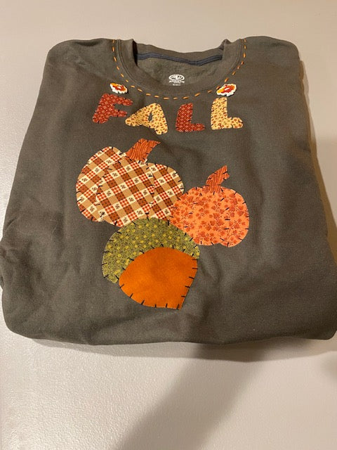 Fall Pumpkins and Acorns - Gray