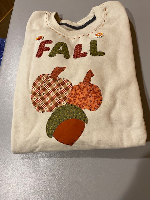 Fall Pumpkins and Acorns - Ivory