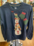 Skinny Snowman with Mittens - Blue
