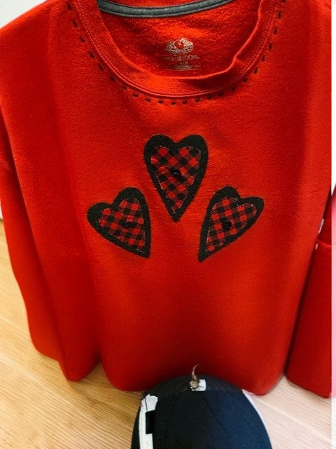 Hearts - Ozark Hand Stitched Sweatshirt