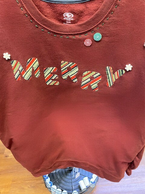 Merry - Ozark Hand Stitched Sweatshirt - Marron